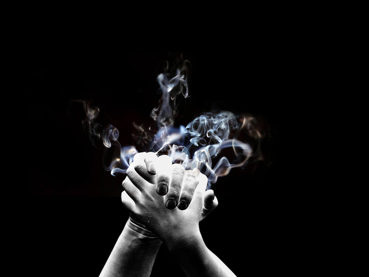 Smoke Hands wallpaper 1280x960
