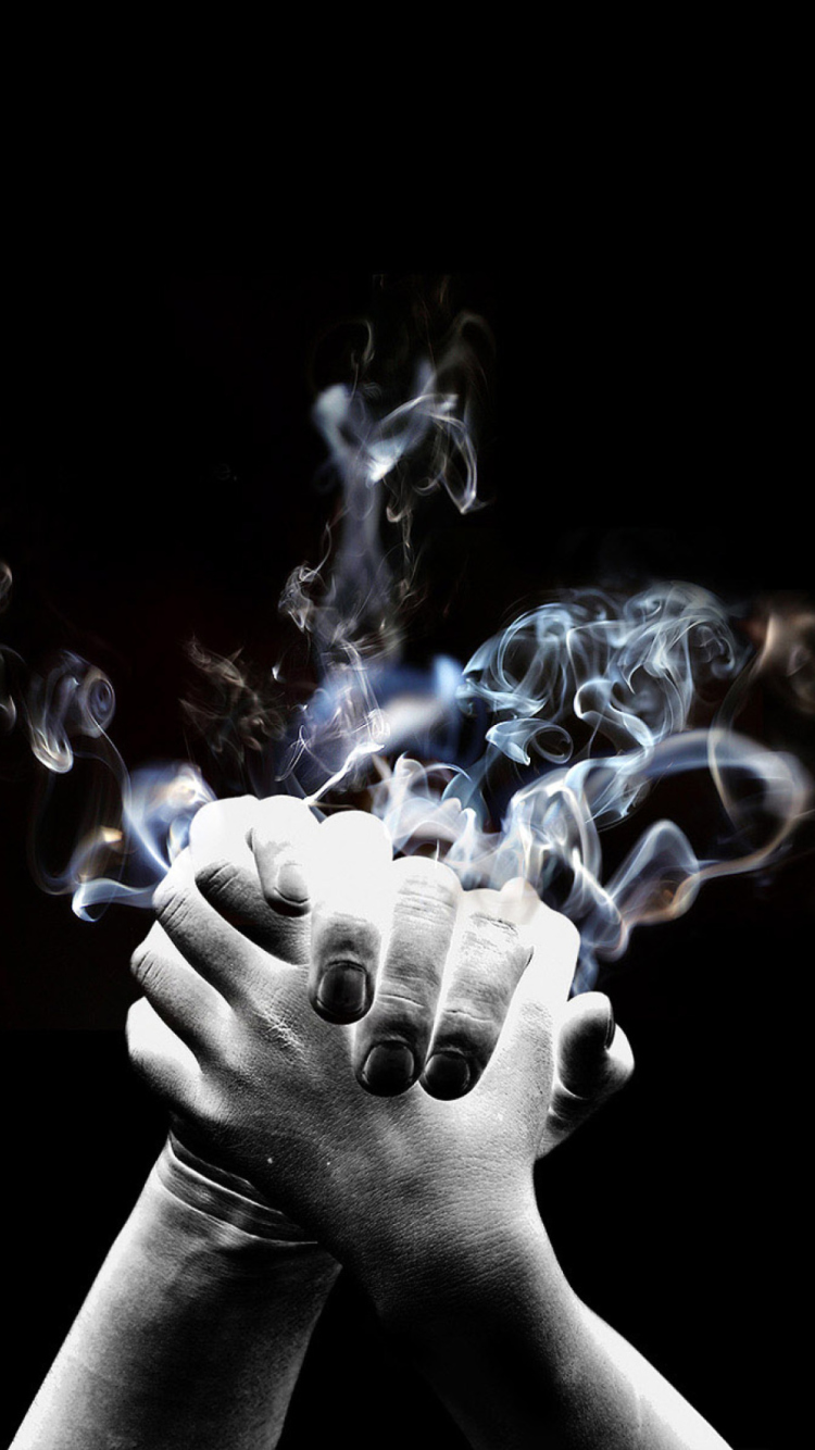 Smoke Hands wallpaper 750x1334