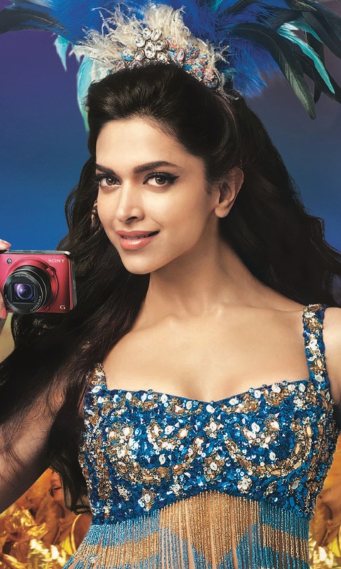 Deepika Padukone With Photo Camera wallpaper 480x800