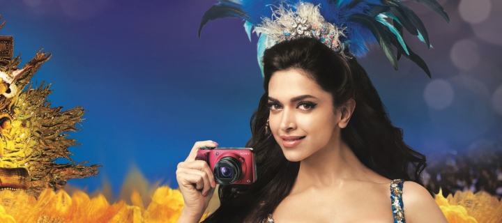 Deepika Padukone With Photo Camera wallpaper 720x320
