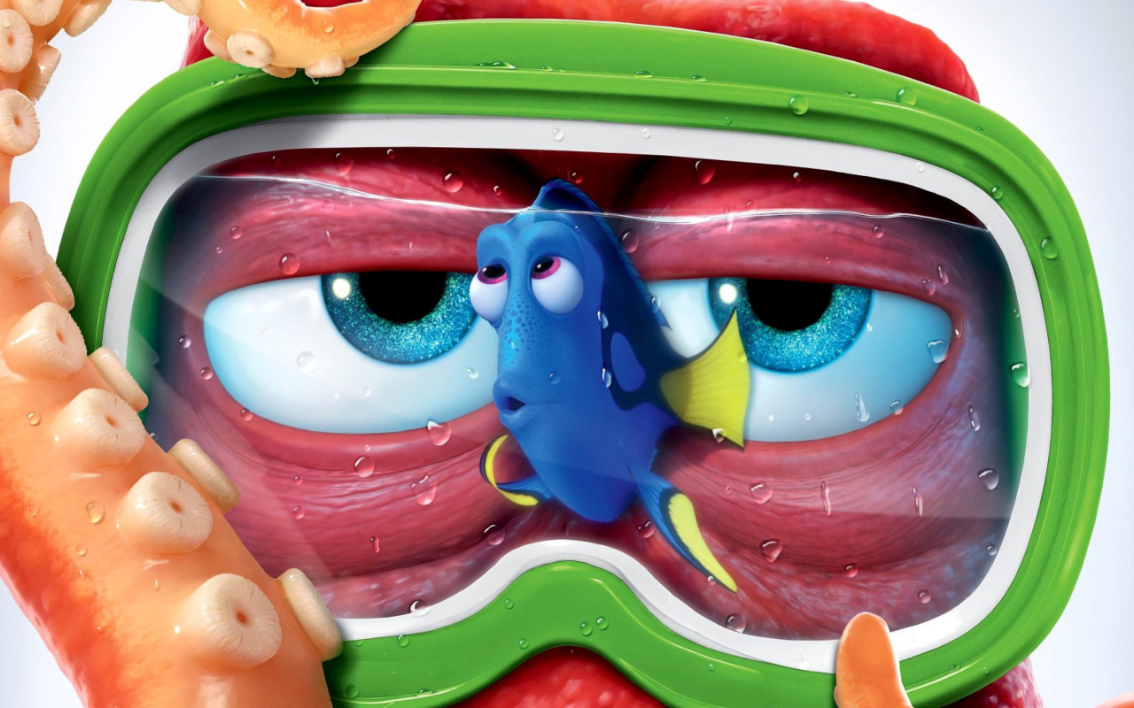 Обои Finding Dory 3D Film and Nemo Fish 1280x800