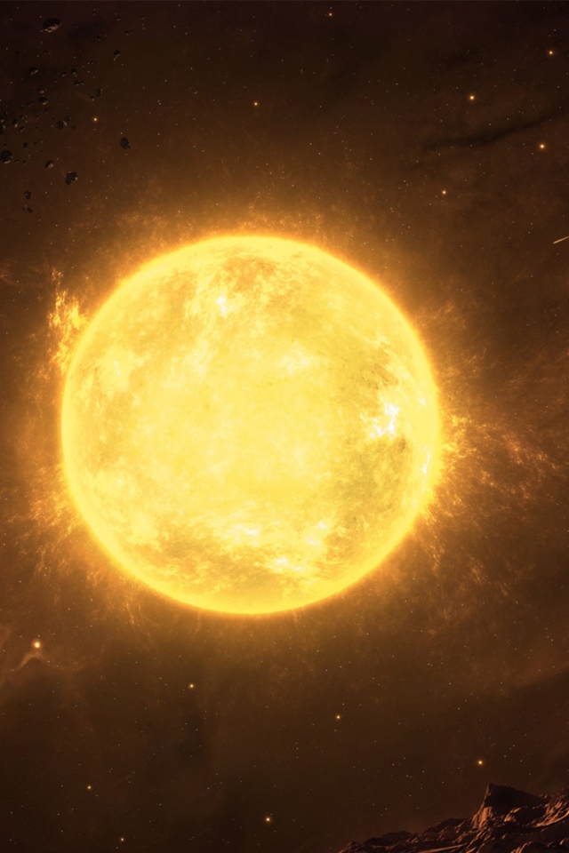 Sfondi Yellow Sun 640x960