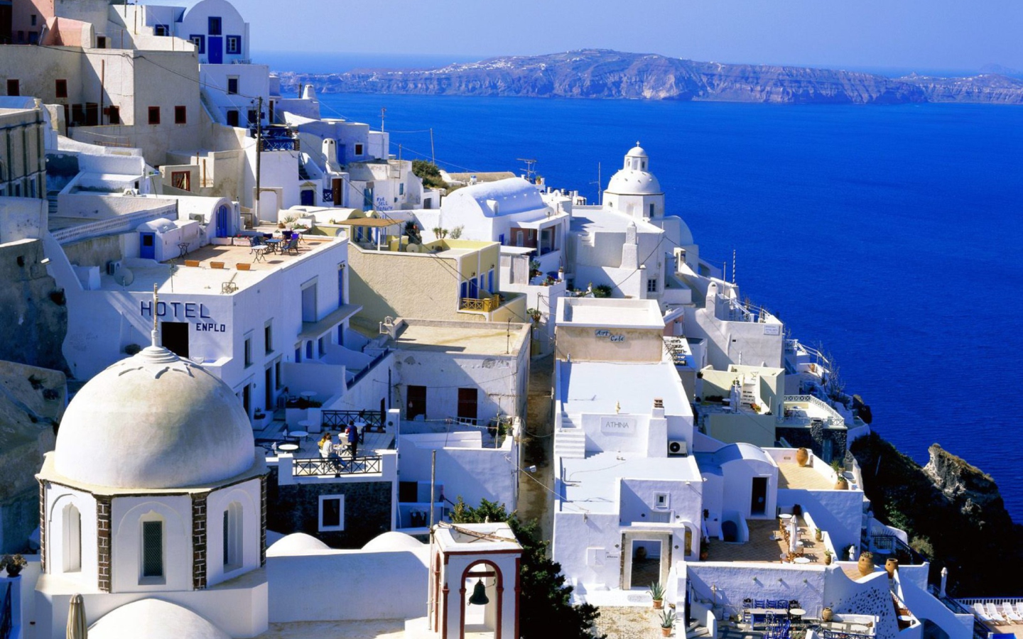 Обои Fira Santorini Greece 1440x900