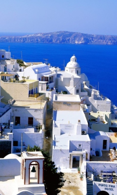 Das Fira Santorini Greece Wallpaper 240x400