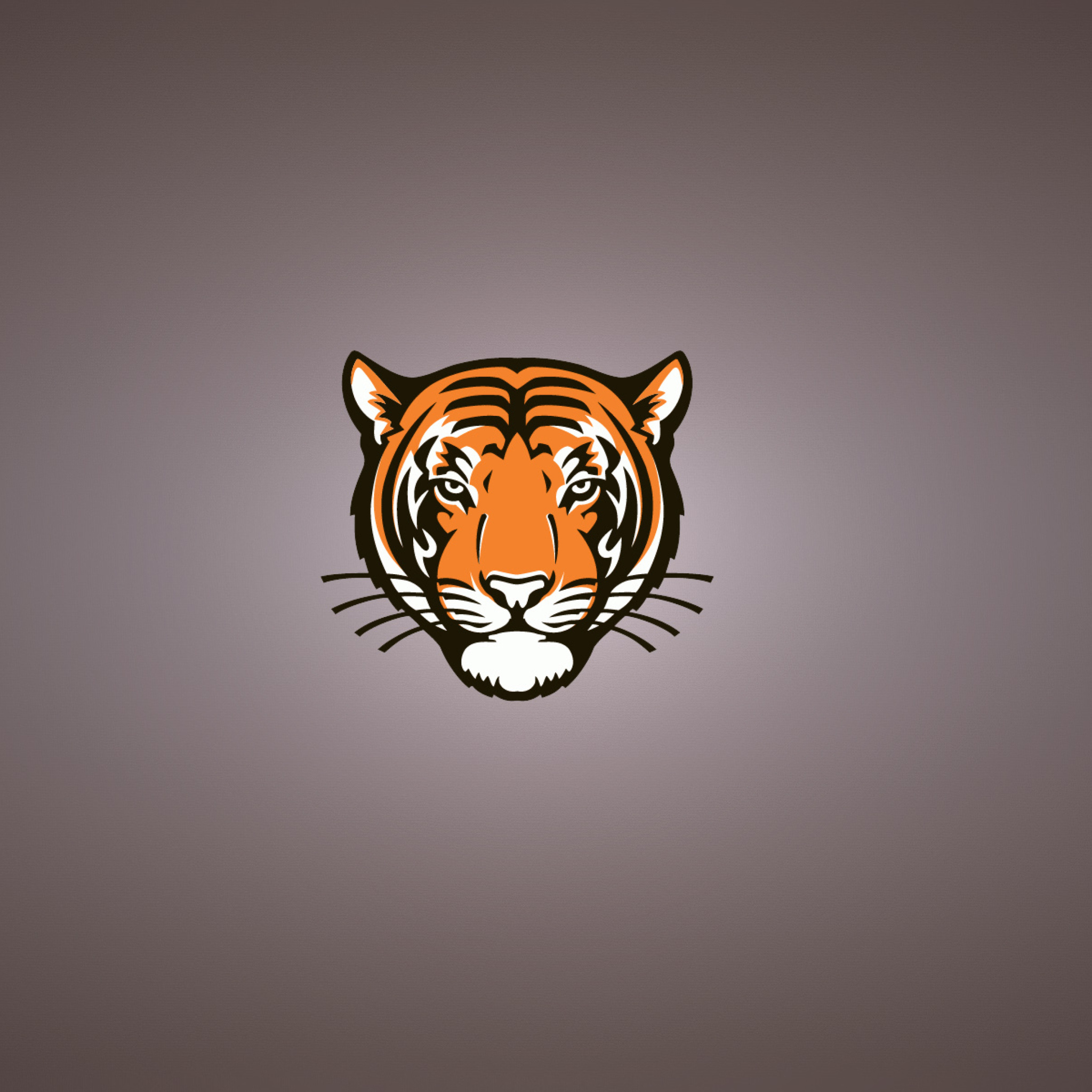 Обои Tiger Muzzle Illustration 2048x2048