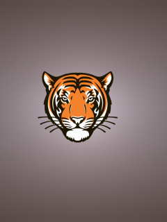 Обои Tiger Muzzle Illustration 240x320