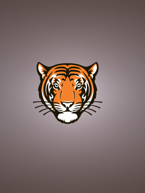 Das Tiger Muzzle Illustration Wallpaper 480x640