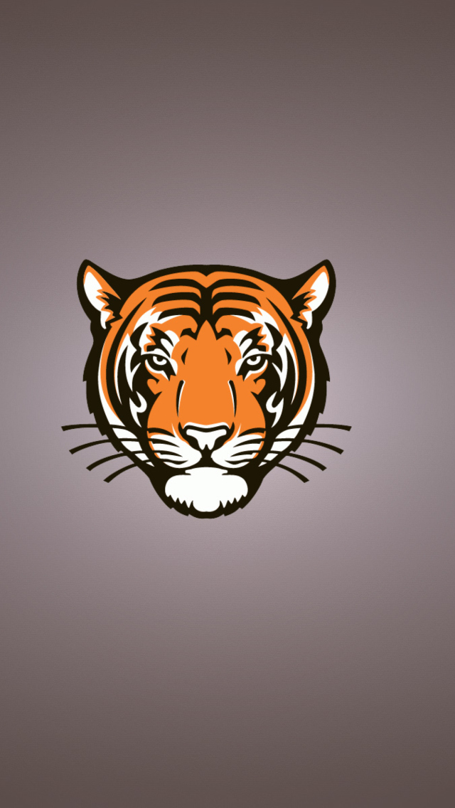 Обои Tiger Muzzle Illustration 640x1136