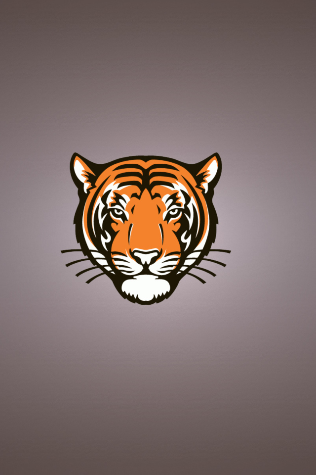 Das Tiger Muzzle Illustration Wallpaper 640x960
