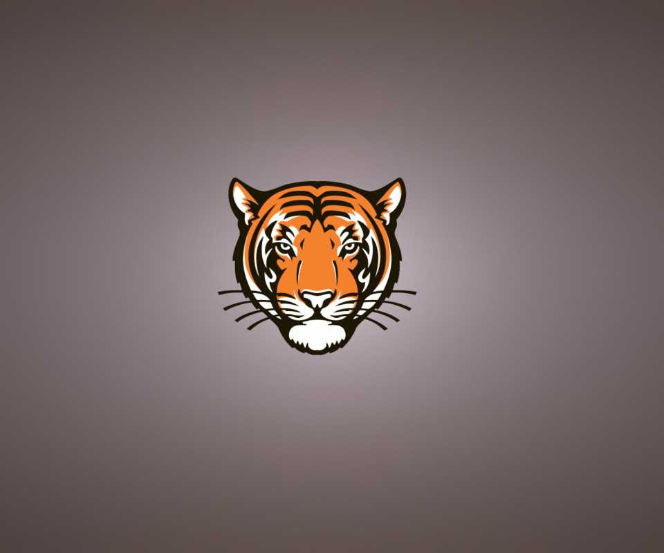 Обои Tiger Muzzle Illustration 960x800