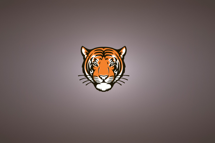Обои Tiger Muzzle Illustration