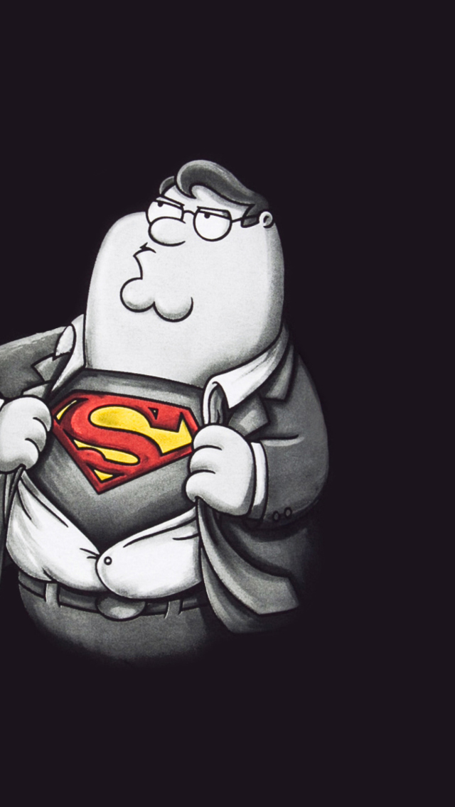 Das Family Guy's Superman Wallpaper 640x1136