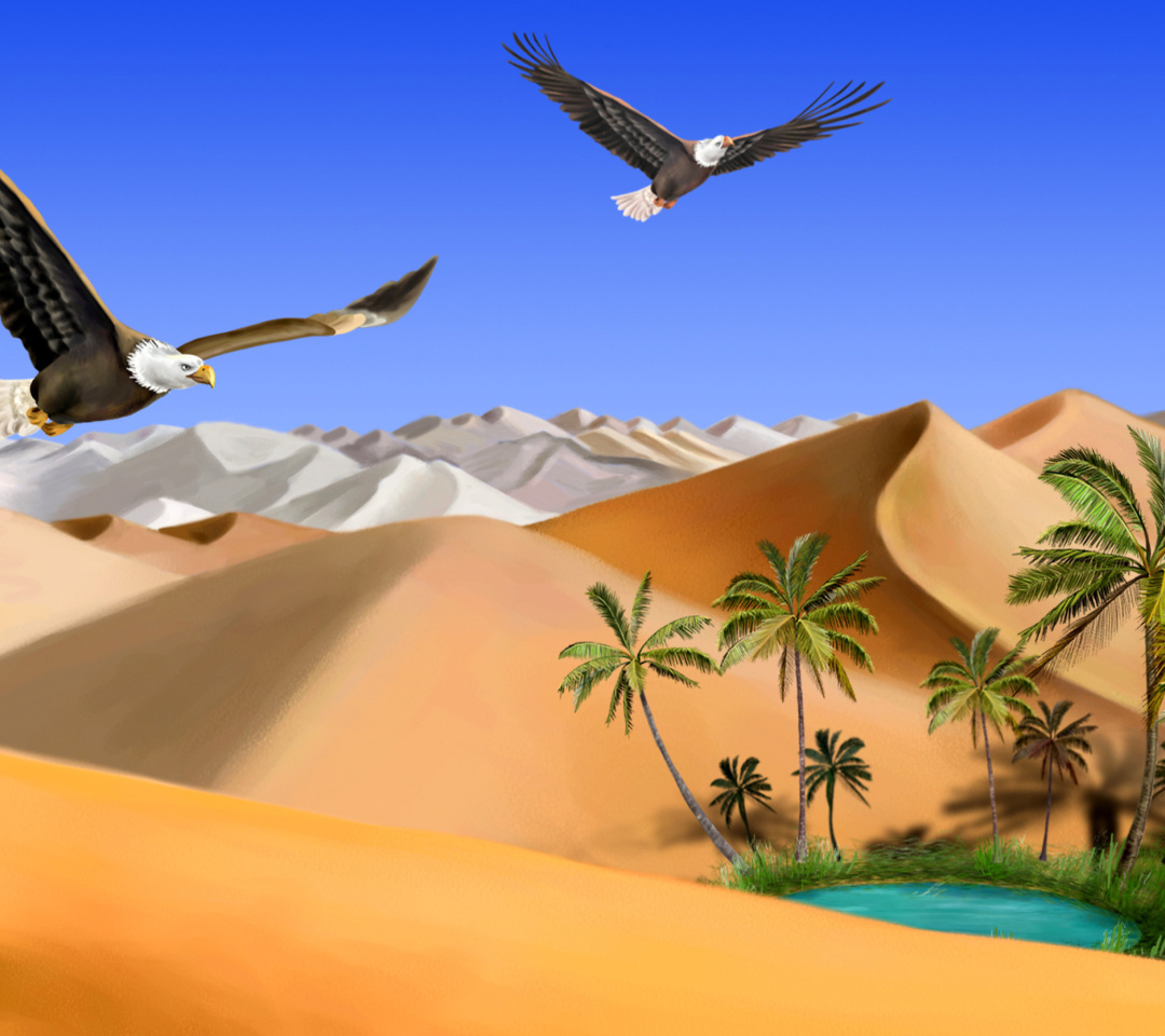 Das Desert Landscape Wallpaper 1080x960