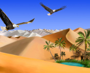 Desert Landscape wallpaper 176x144