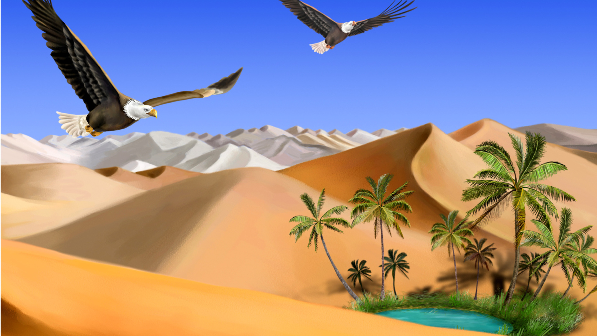 Screenshot №1 pro téma Desert Landscape 1920x1080