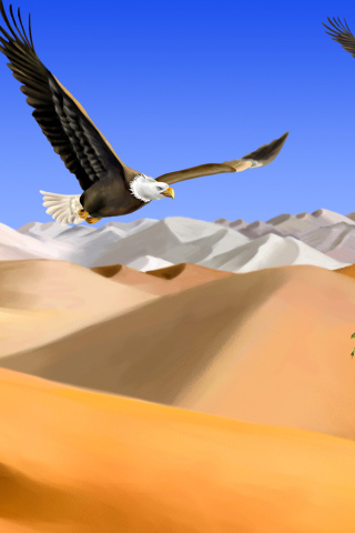 Das Desert Landscape Wallpaper 320x480