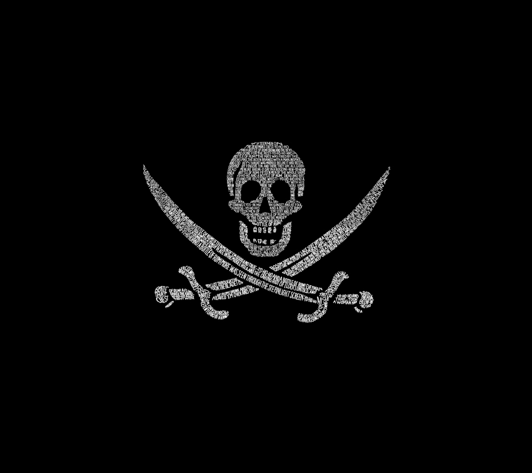 Das Pirates Flag Wallpaper 1080x960