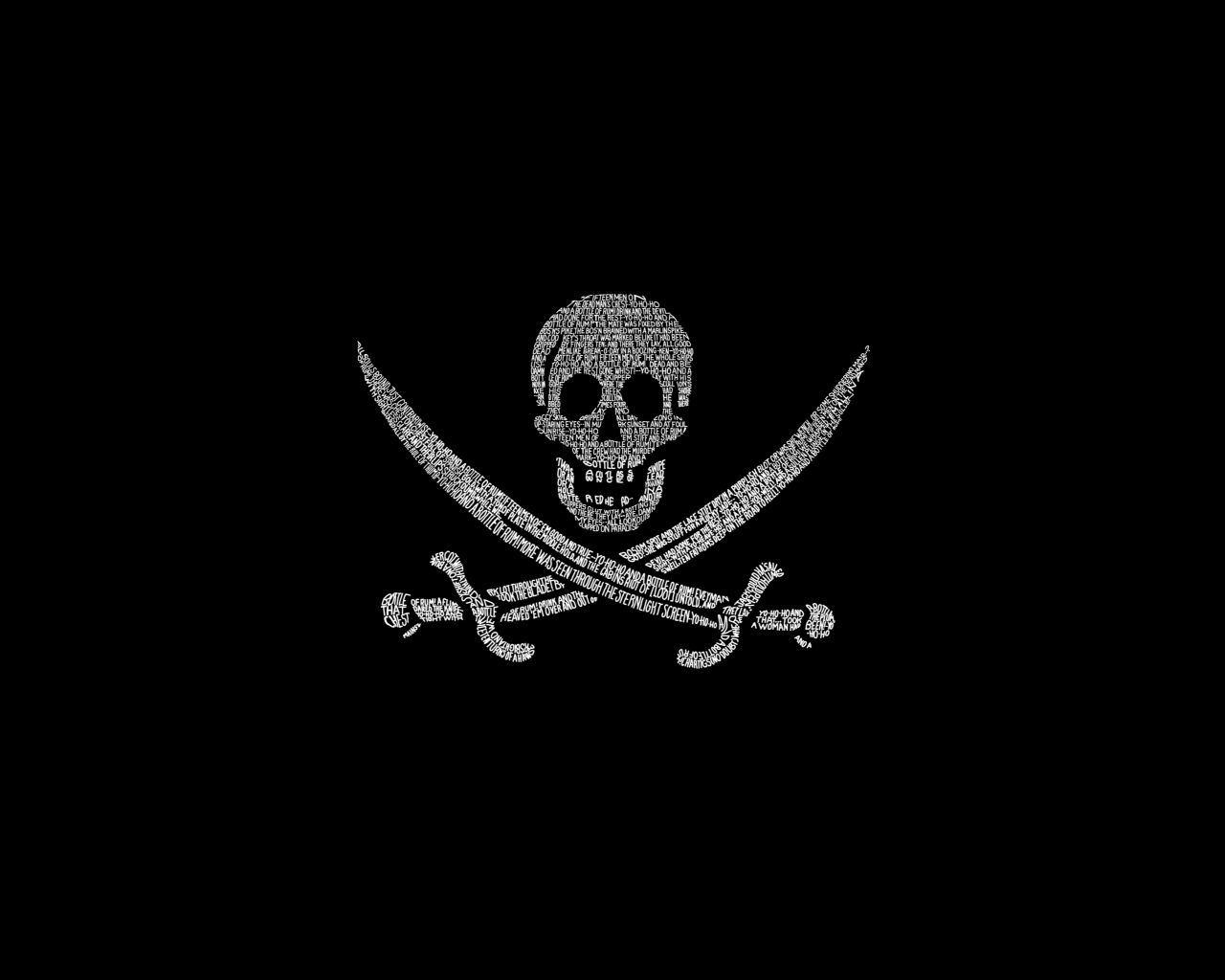 Das Pirates Flag Wallpaper 1280x1024