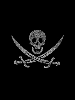 Das Pirates Flag Wallpaper 240x320