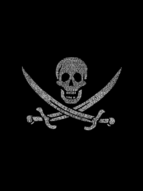 Pirates Flag wallpaper 480x640