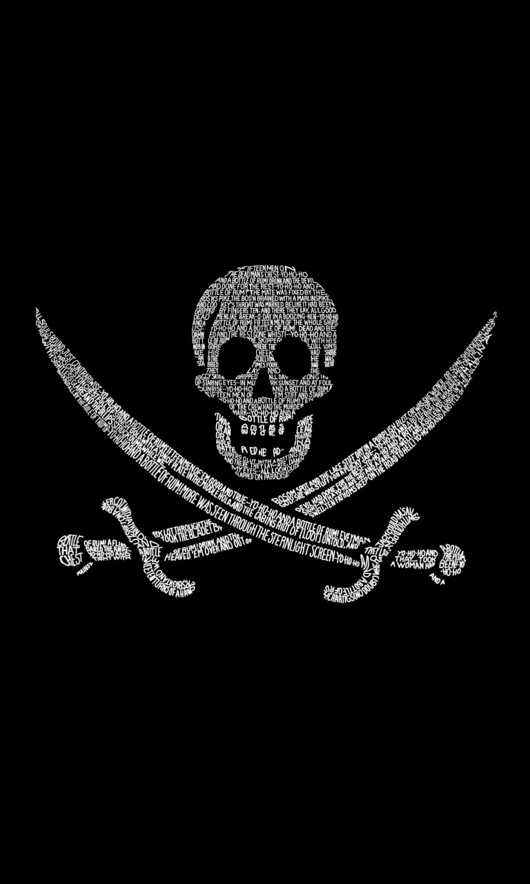 Das Pirates Flag Wallpaper 768x1280