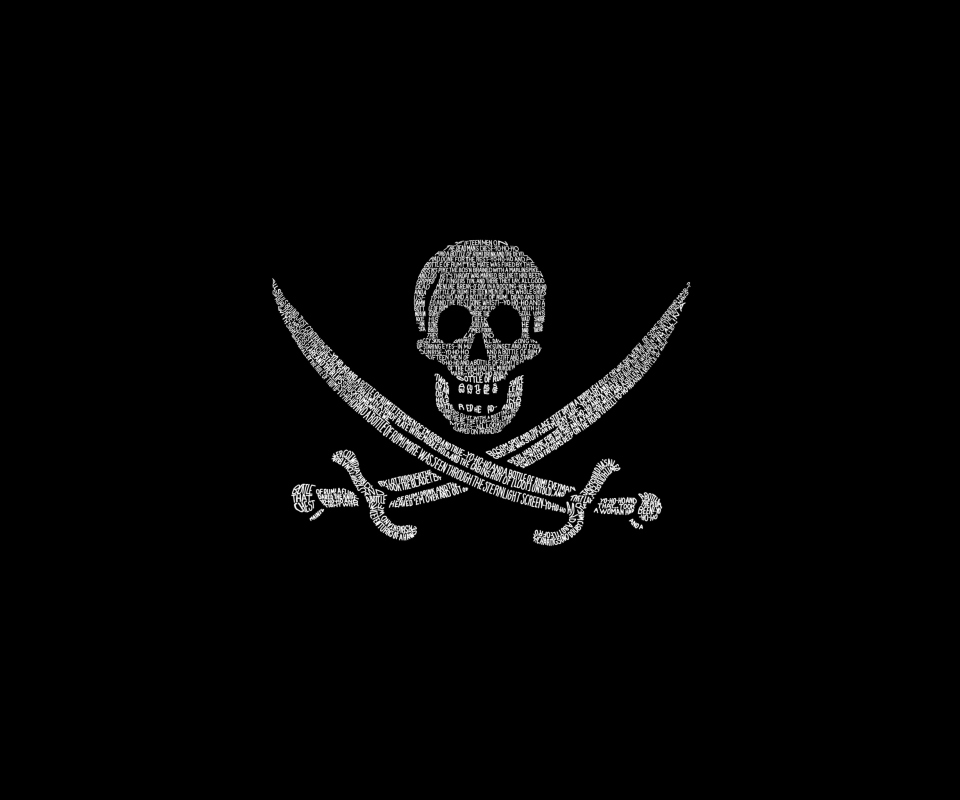 Das Pirates Flag Wallpaper 960x800