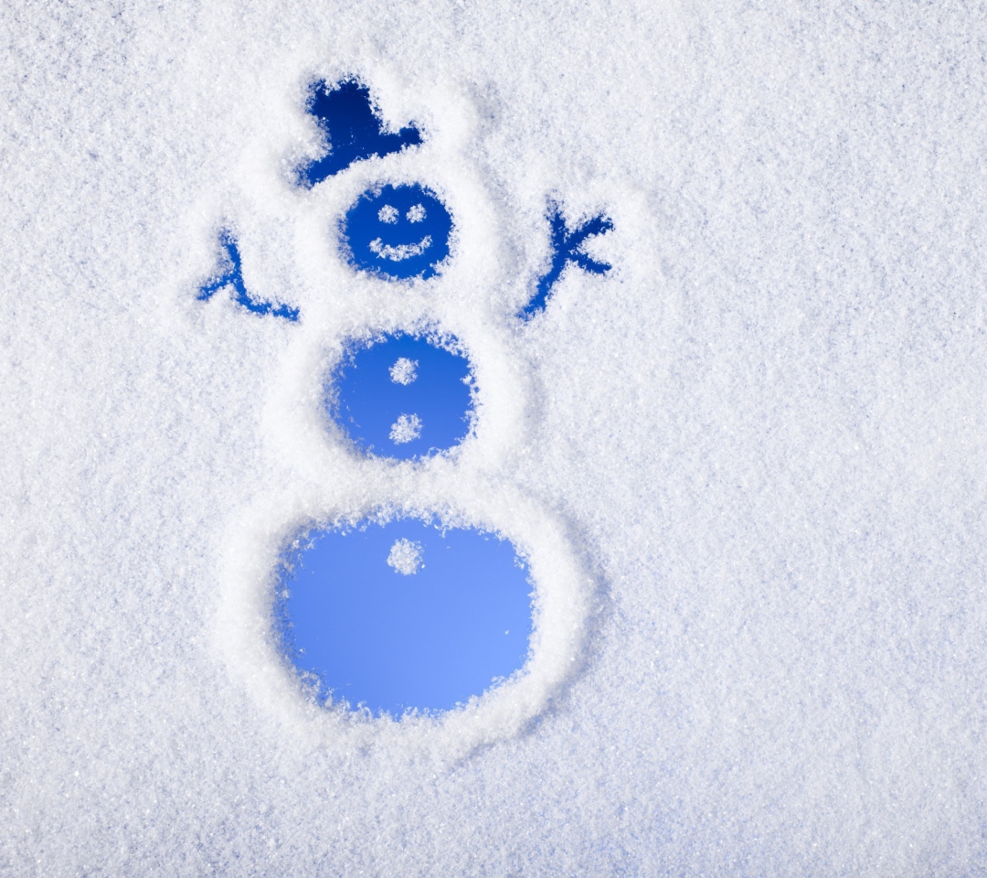 Обои Winter, Snow And Snowman 1080x960
