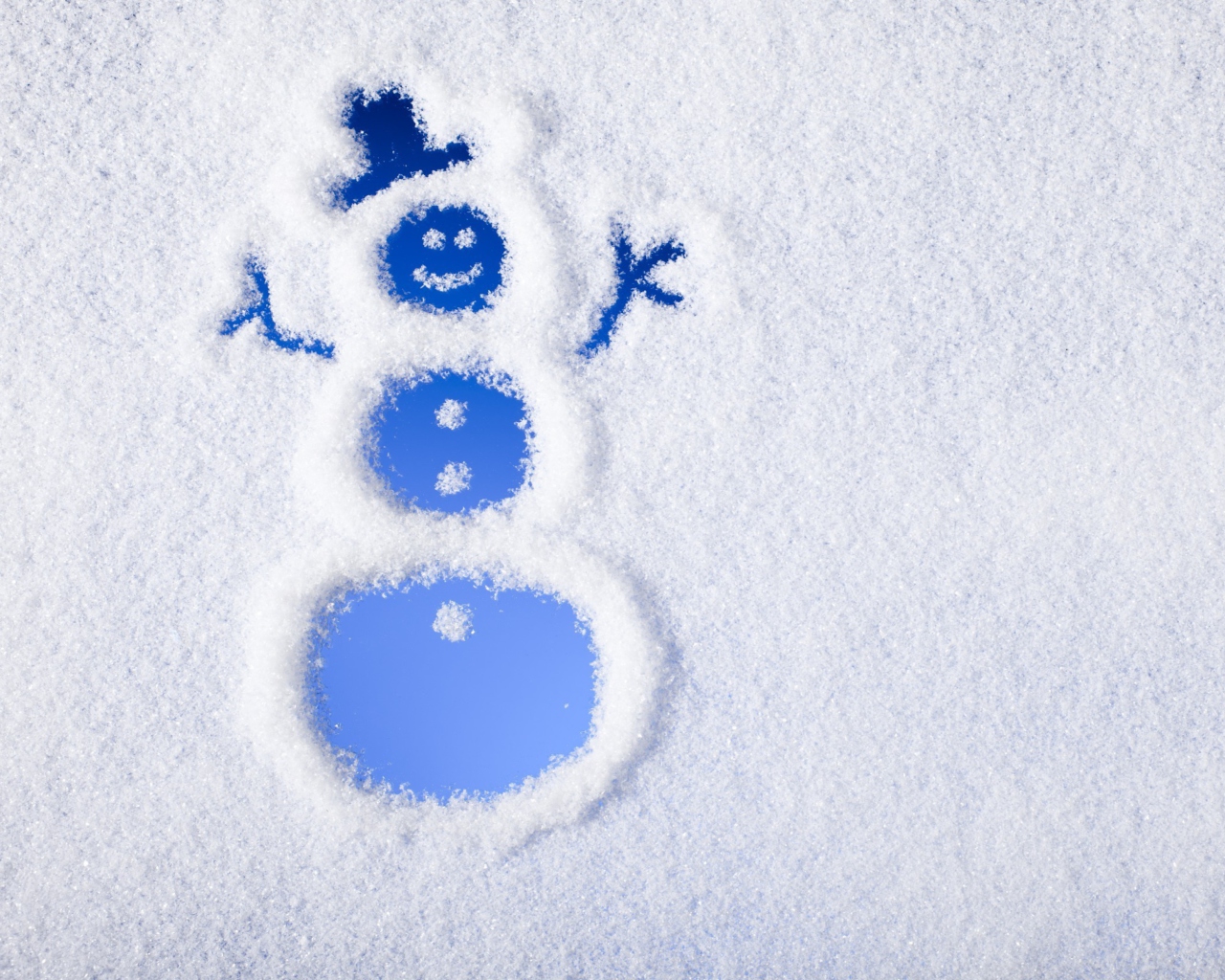 Sfondi Winter, Snow And Snowman 1280x1024