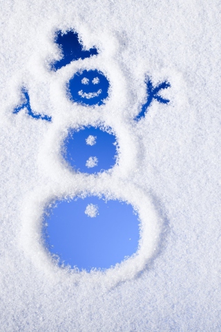 Das Winter, Snow And Snowman Wallpaper 320x480