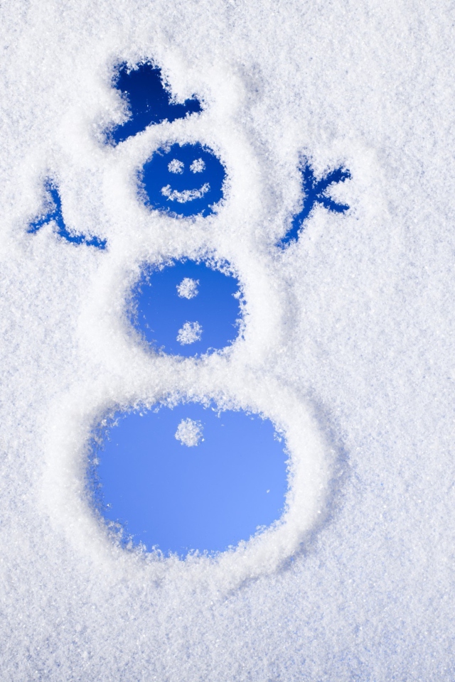 Обои Winter, Snow And Snowman 640x960