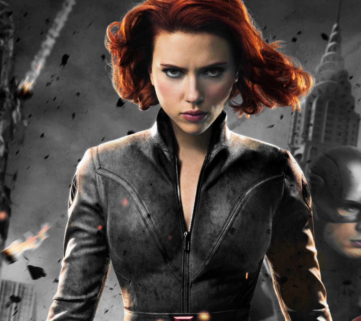 Обои Black Widow - The Avengers 2012 1440x1280