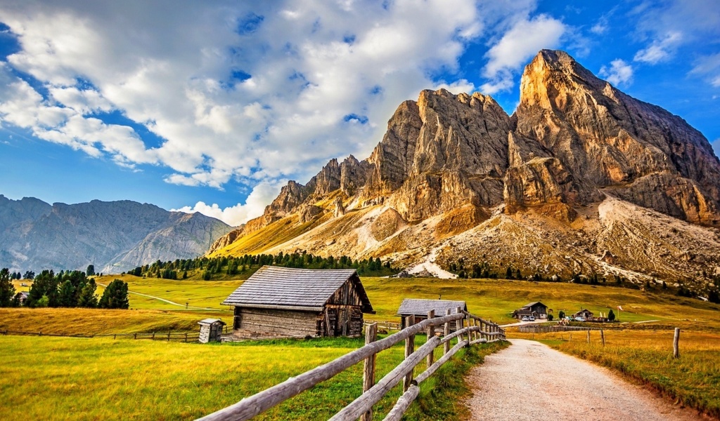 Das South Tyrol and Dolomites Wallpaper 1024x600
