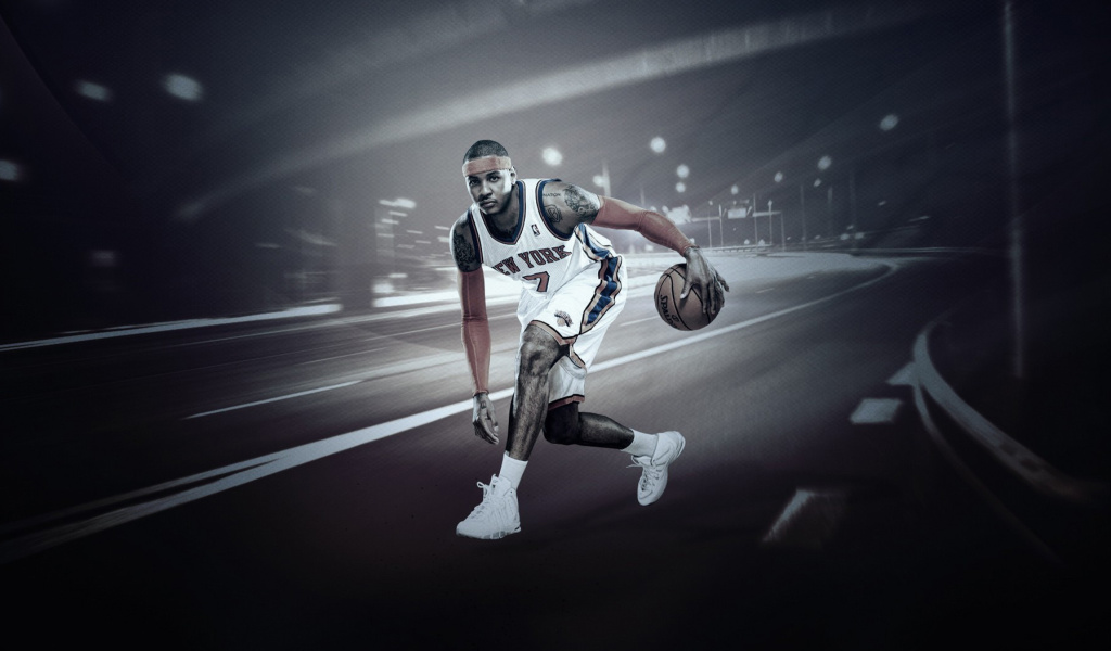 Carmelo Anthony from New York Knicks NBA wallpaper 1024x600