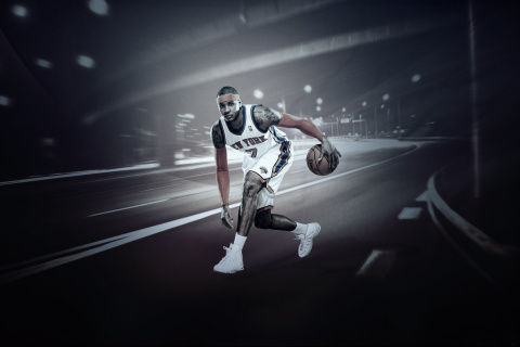 Screenshot №1 pro téma Carmelo Anthony from New York Knicks NBA 480x320
