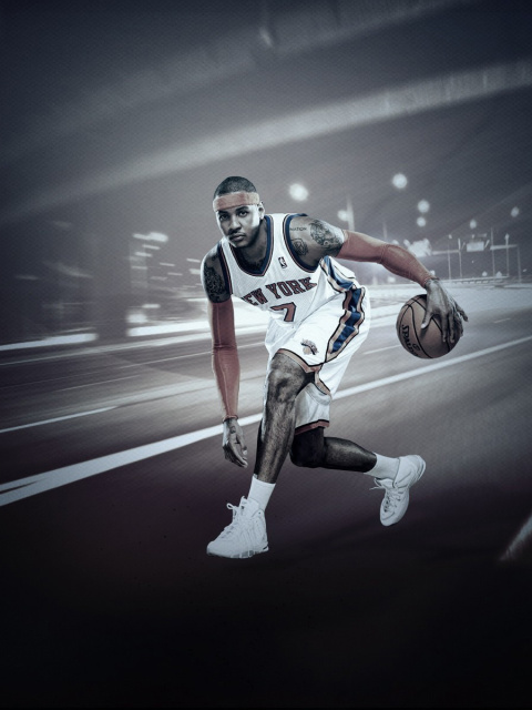 Fondo de pantalla Carmelo Anthony from New York Knicks NBA 480x640