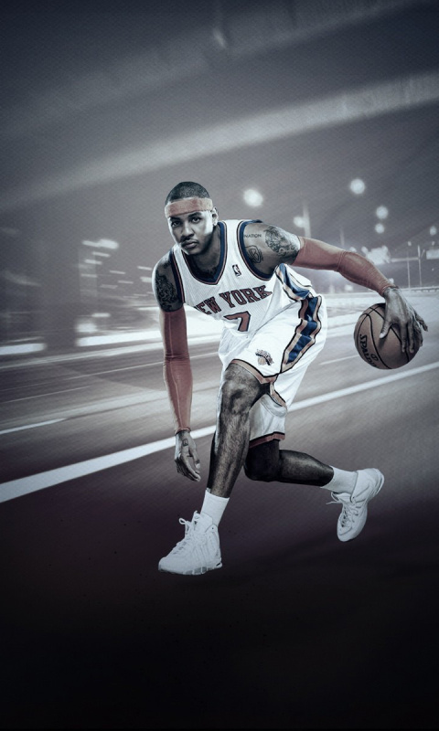 Fondo de pantalla Carmelo Anthony from New York Knicks NBA 480x800