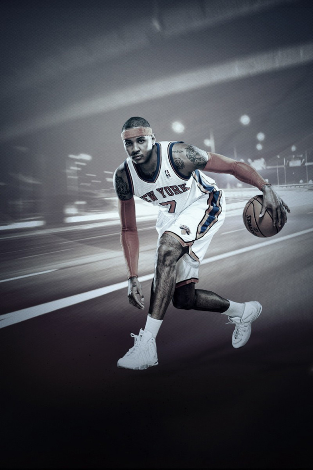 Carmelo Anthony from New York Knicks NBA wallpaper 640x960