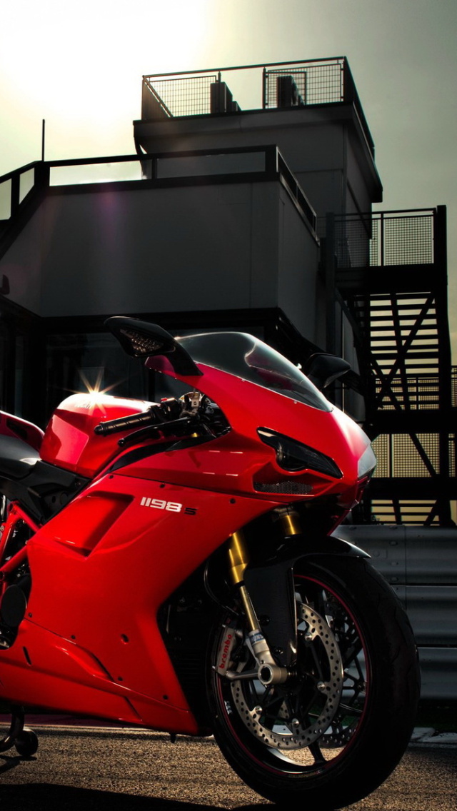 Fondo de pantalla Bike Ducati 1198 640x1136