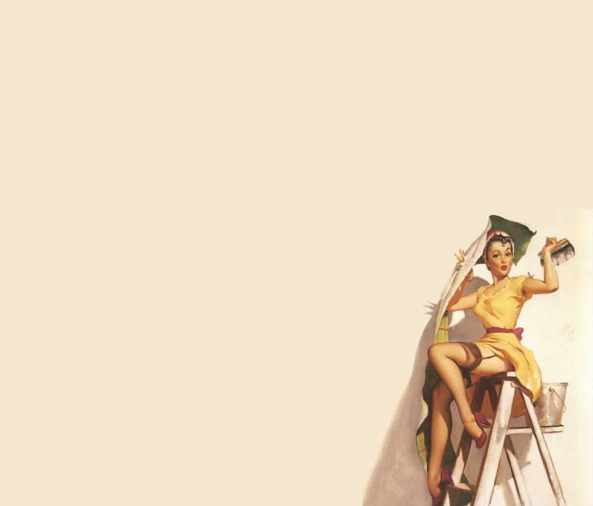 Vintage Pin Up wallpaper 1200x1024