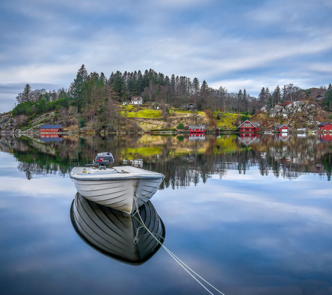 Обои Norway town landscape 1080x960