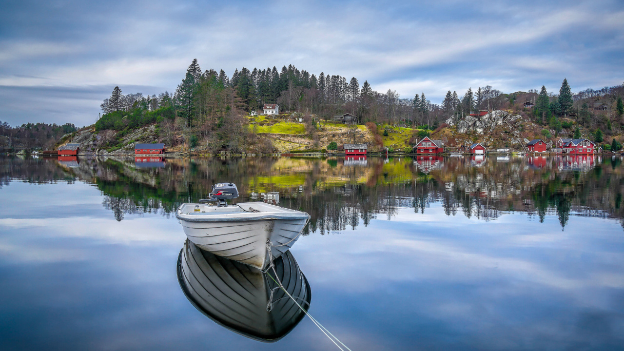 Das Norway town landscape Wallpaper 1280x720