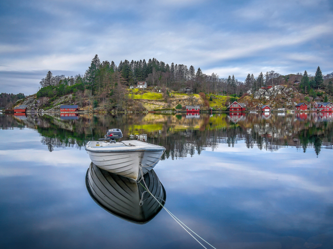 Обои Norway town landscape 1400x1050