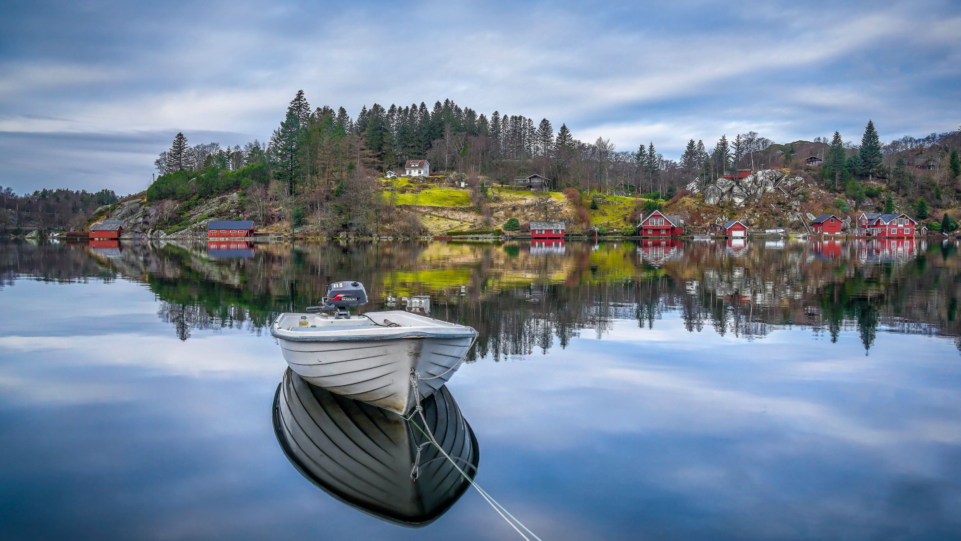 Обои Norway town landscape 1920x1080