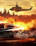 Обои Car And Fire 128x160