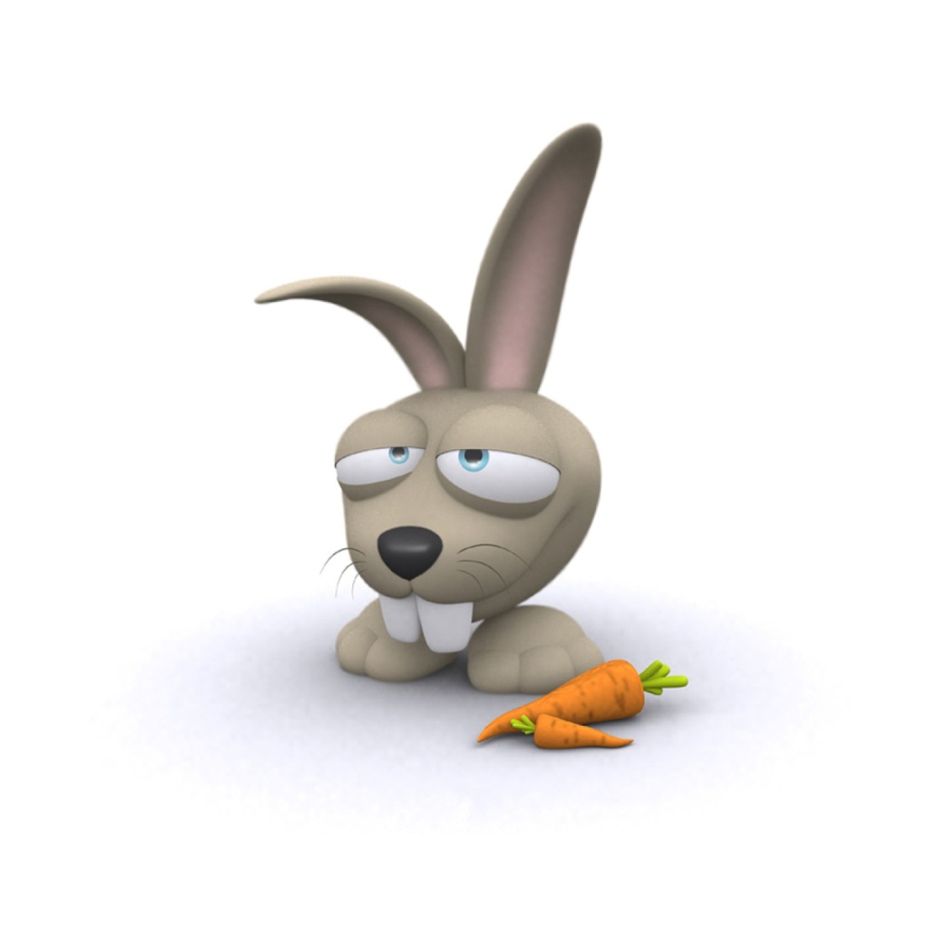 Funny Bunny wallpaper 1024x1024