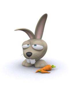 Das Funny Bunny Wallpaper 240x320