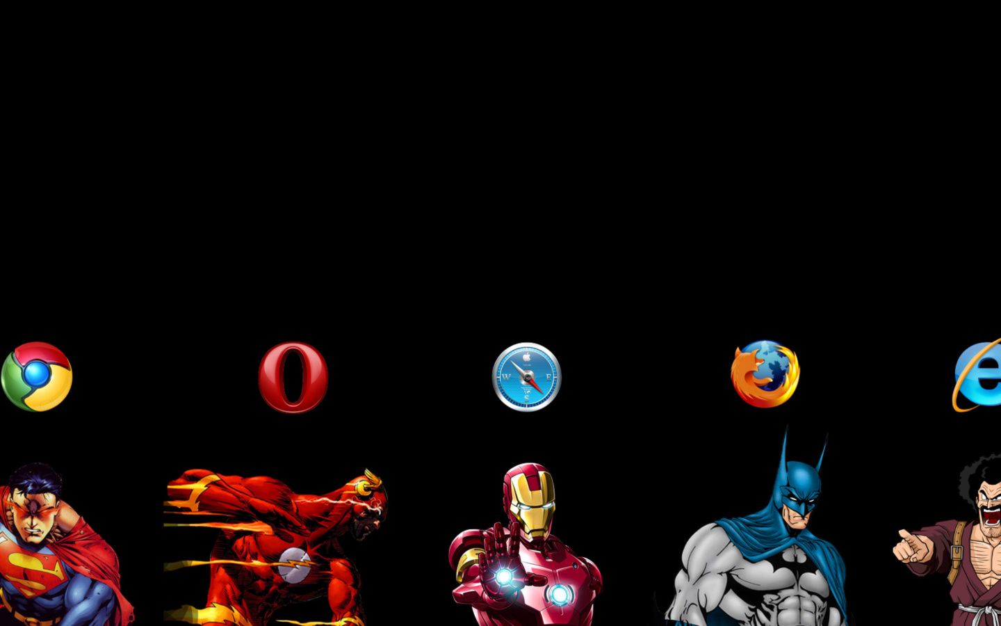 Das Browsers Chrome, Opera, Firefox, Safari Wallpaper 1440x900