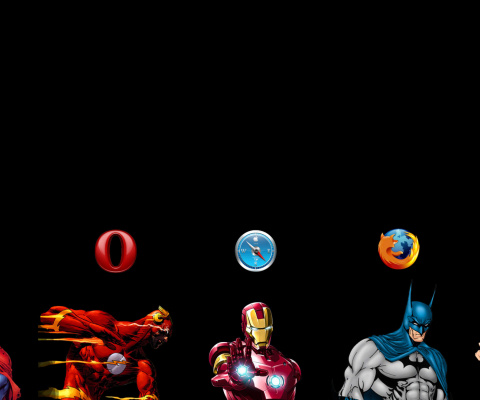 Browsers Chrome, Opera, Firefox, Safari wallpaper 480x400