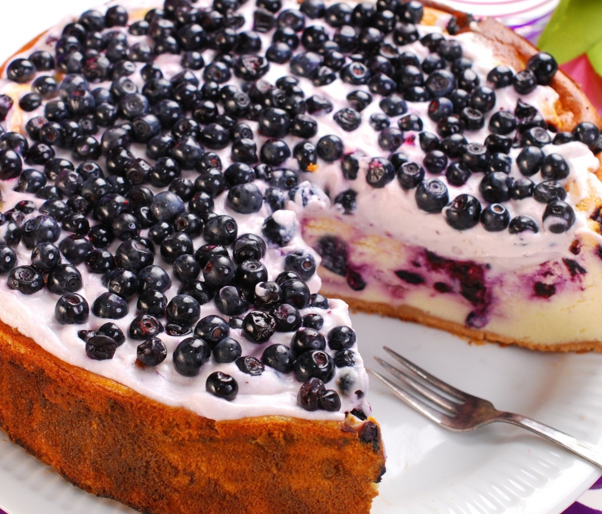 Sfondi Fresh Blueberry Cake 1200x1024