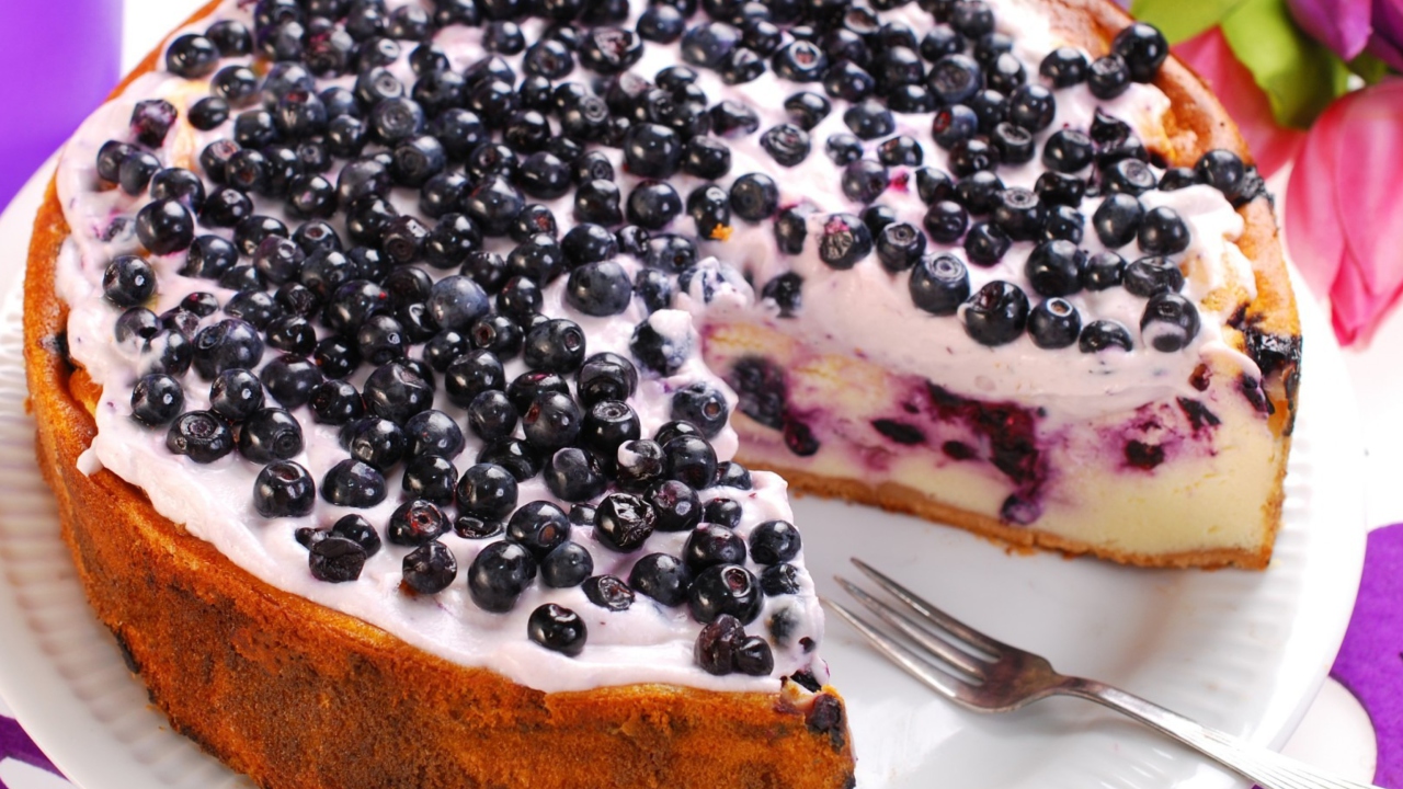 Fresh Blueberry Cake wallpaper 1280x720